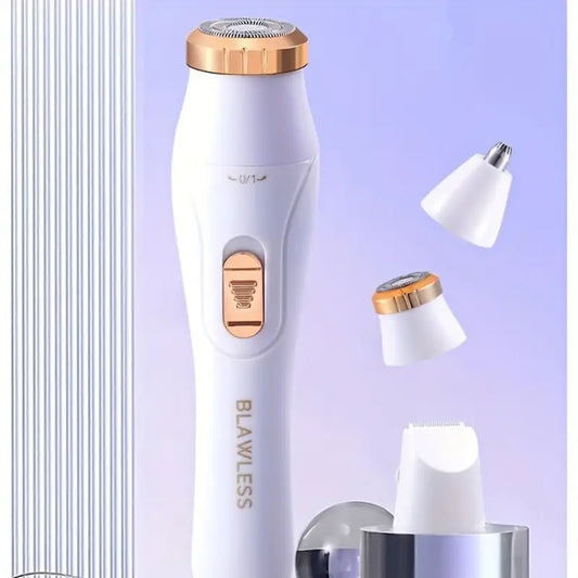 Set Depilazione 3 in 1 Ricaricabile USB - Epilatore Viso, Naso e Rasoio Corpo